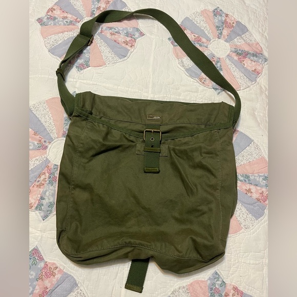 Marc Jacobs Handbags - Marc Jacobs Military Army Bag Briefcase Cargo Suede Canvas Green Olive Messenger
